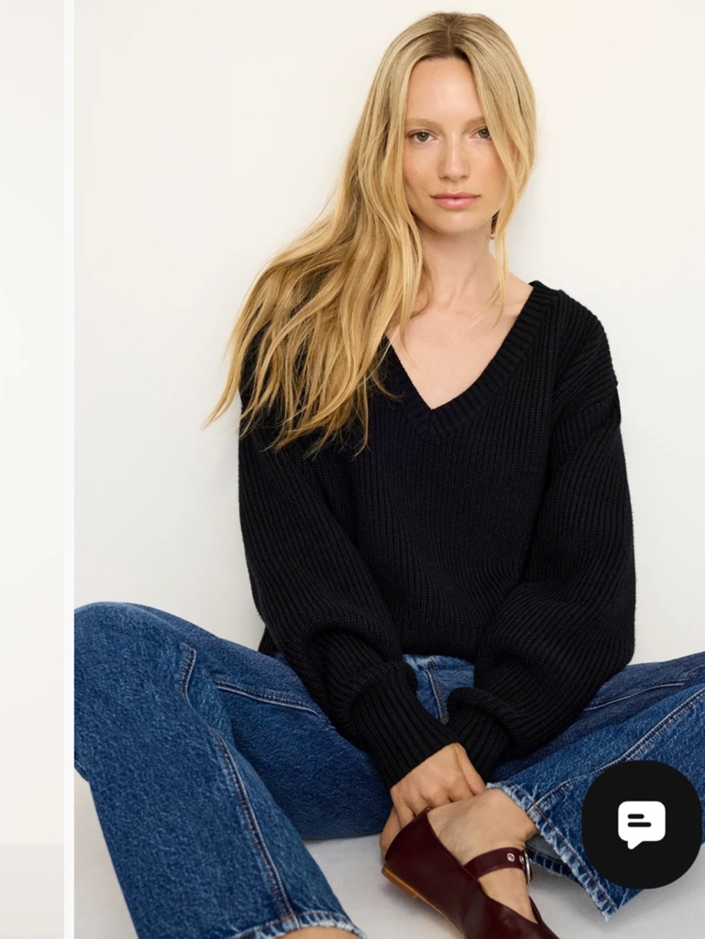 Good American Cozy Deep V
Sweater